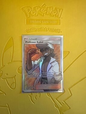Pokémon Professor Kukui Trainer Card - Yellow Accent